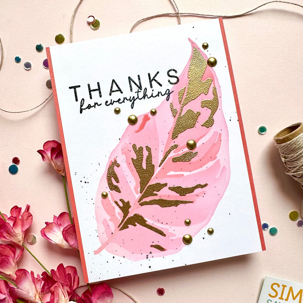 CZ Design Clear Stamps Thank You Basics cz393c Rain or Shine Thank You Card