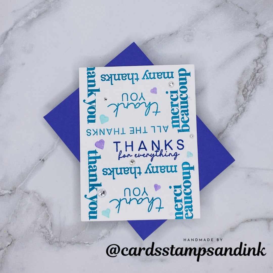 CZ Design Clear Stamps Thank You Basics cz393c Rain or Shine Thank You Card