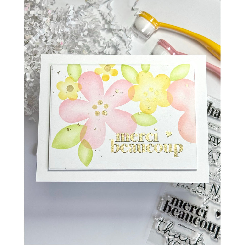 CZ Design Clear Stamps Thank You Basics cz393c Rain or Shine Thank You Card