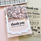 CZ Design Clear Stamps Thank You Basics cz393c Rain or Shine Thank You Card