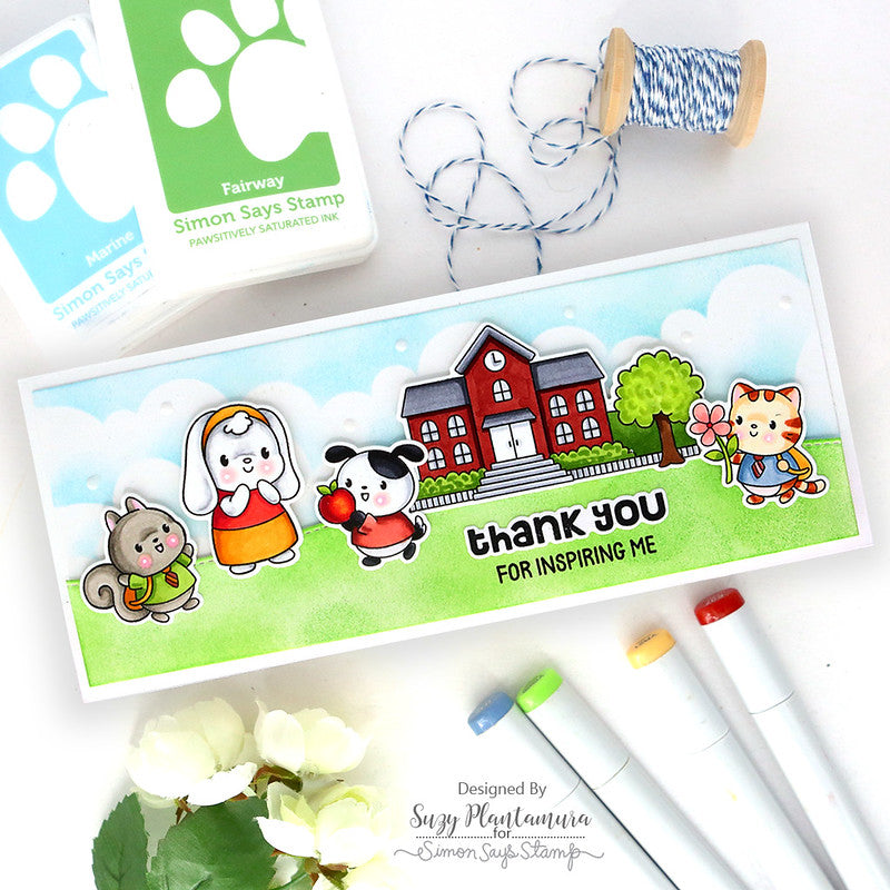 Simon Says Clear Stamps Thank You Teacher 3218ssc Moments in Time Teacher Card | color-code:ALT03