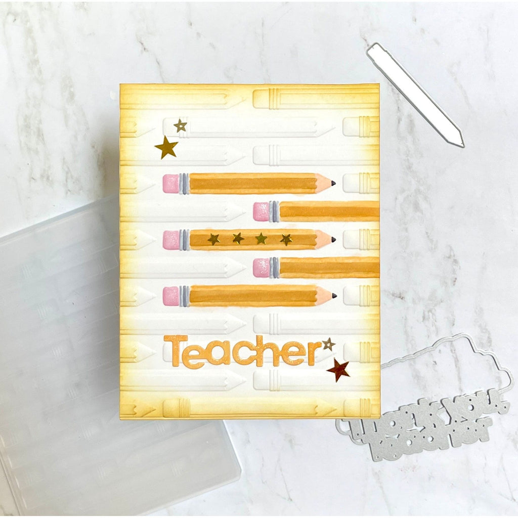 Simon Says Stamp Thank You Teacher Wafer Dies 1304sd Moments in Time Thank You Teacher Card