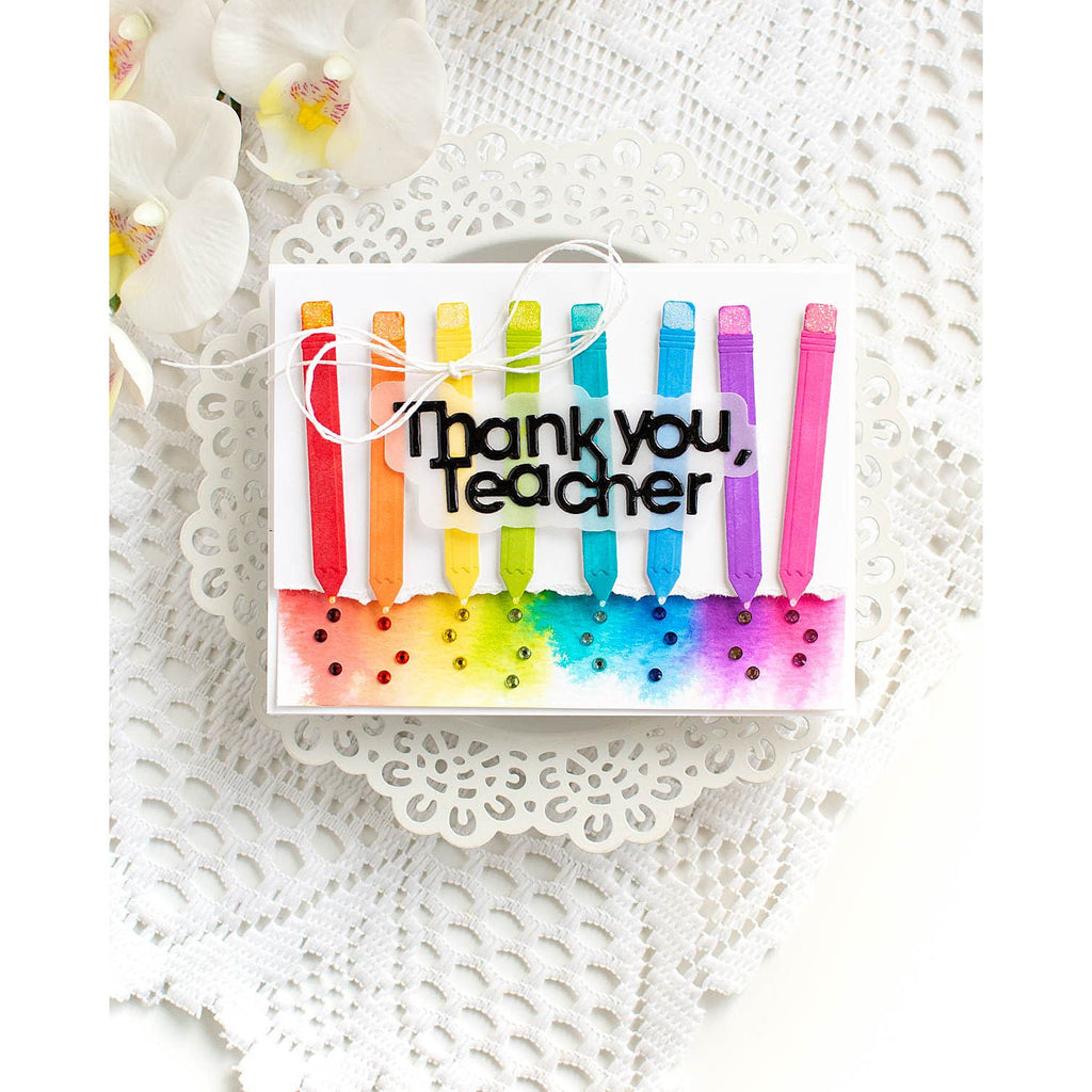 Simon Says Stamp Thank You Teacher Wafer Dies 1304sd Moments in Time Thank You Teacher Card | color-code:ALT02
