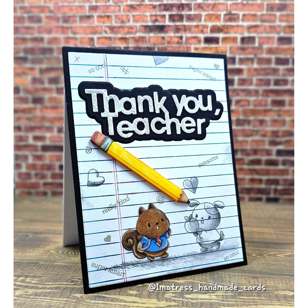 Simon Says Stamp Thank You Teacher Wafer Dies 1304sd Moments in Time Thank You Teacher Card