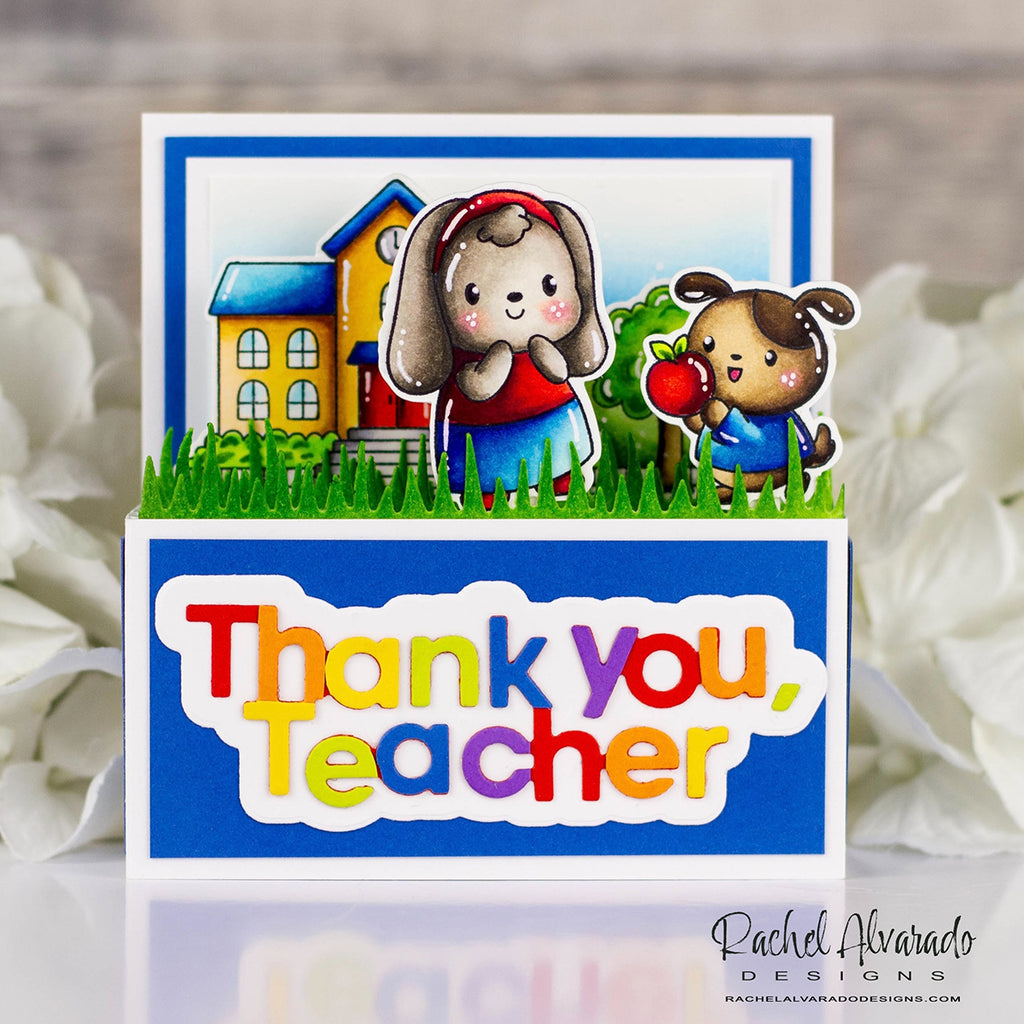 Simon Says Stamp Thank You Teacher Wafer Dies 1304sd Moments in Time Thank You Teacher Card | color-code:ALT03