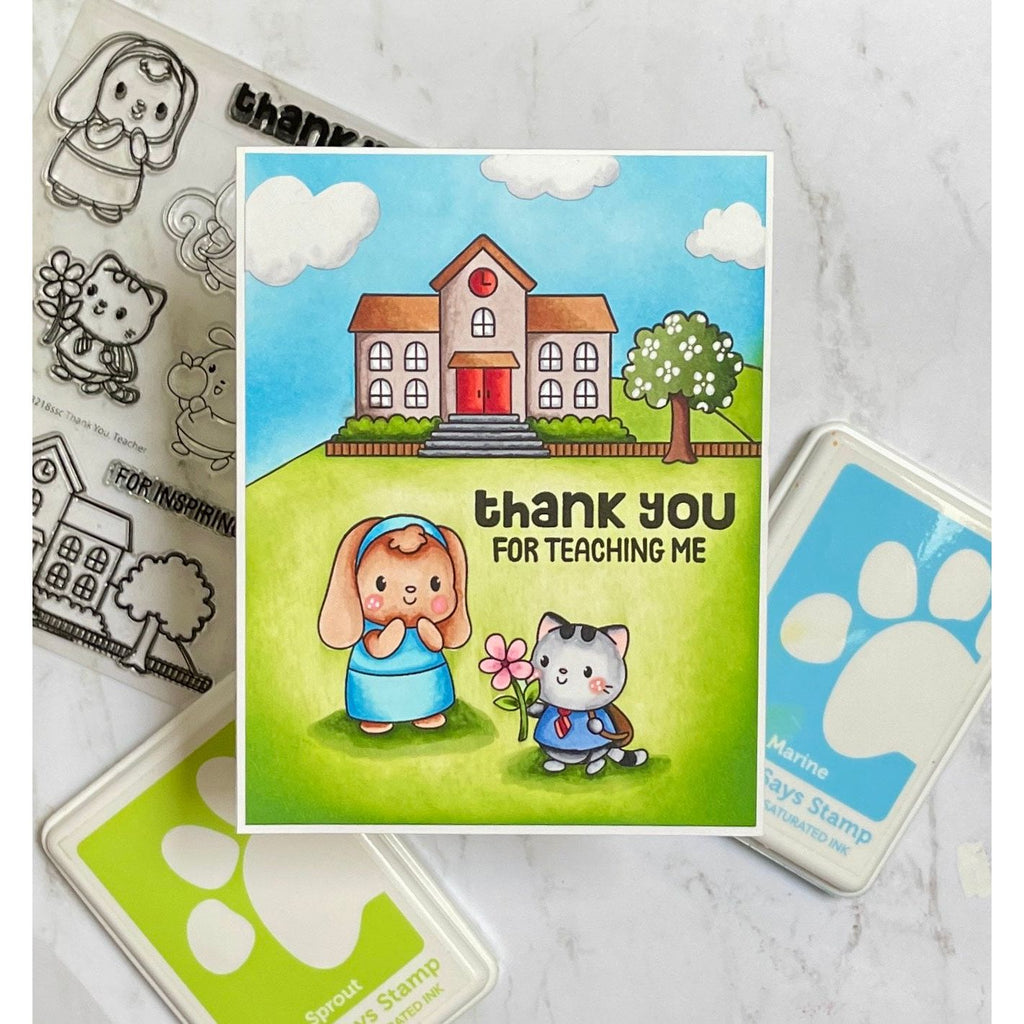 Simon Says Clear Stamps Thank You Teacher 3218ssc Moments in Time Teacher Card