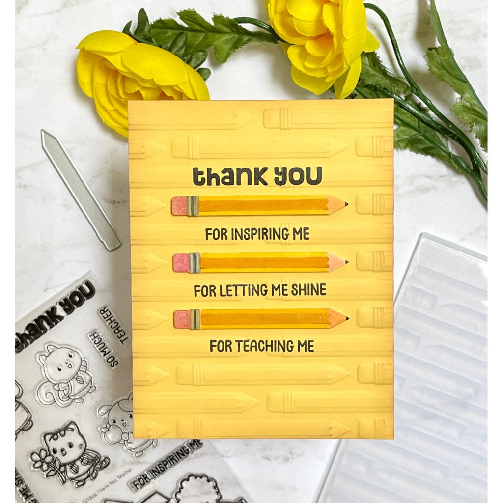 Simon Says Clear Stamps Thank You Teacher 3218ssc Moments in Time Teacher Card