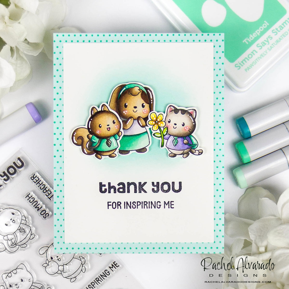 Simon Says Clear Stamps Thank You Teacher 3218ssc Moments in Time Thank You Card | color-code:ALT02
