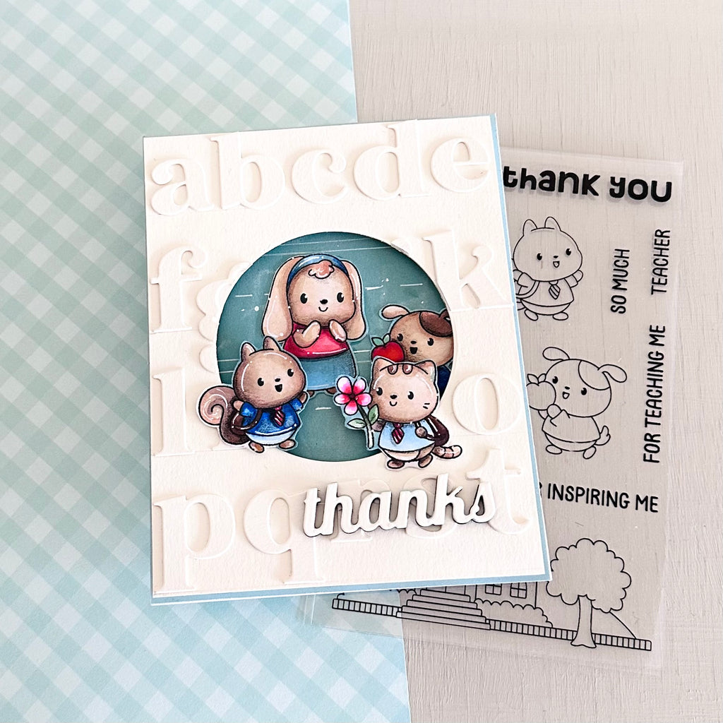 Simon Says Clear Stamps Thank You Teacher 3218ssc Moments in Time Thank You Teacher Card