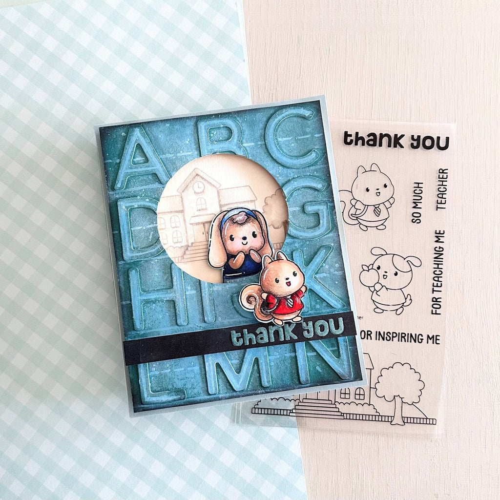 Simon Says Clear Stamps Thank You Teacher 3218ssc Moments in Time Teacher Card