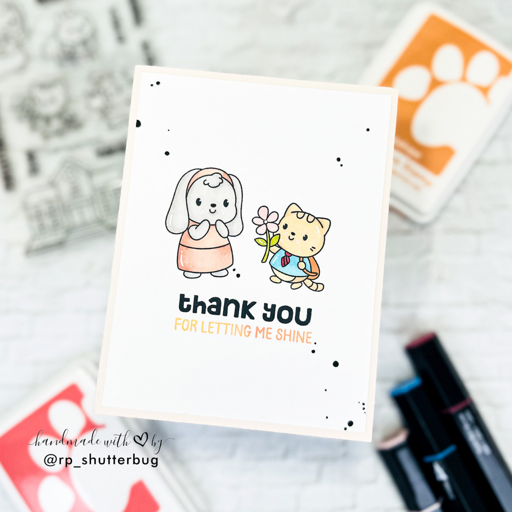 Simon Says Clear Stamps Thank You Teacher 3218ssc Moments in Time Thank You Card