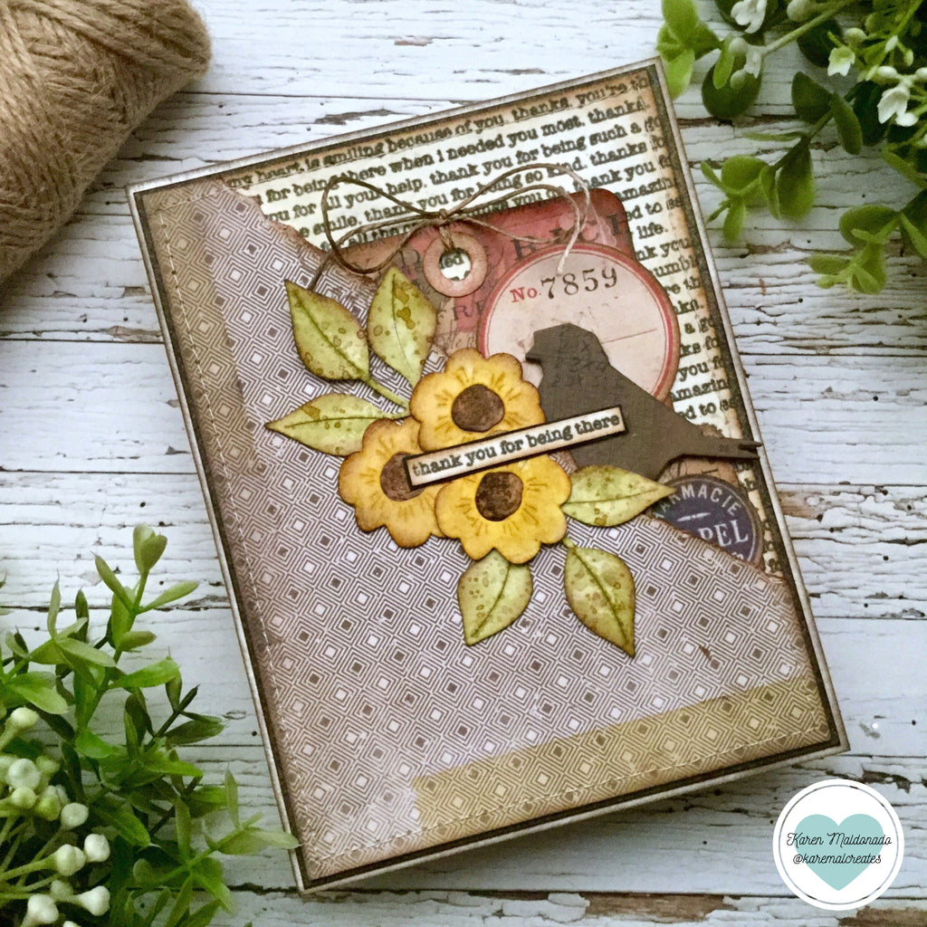 Simon Says Clear Stamp Thank You Text 1209ss Moments in Time Thank You Card