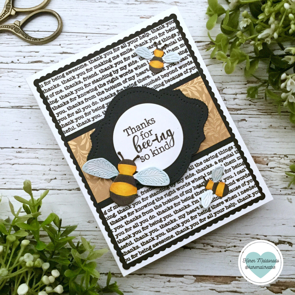 Simon Says Clear Stamp Thank You Text 1209ss Moments in Time Thank You Card