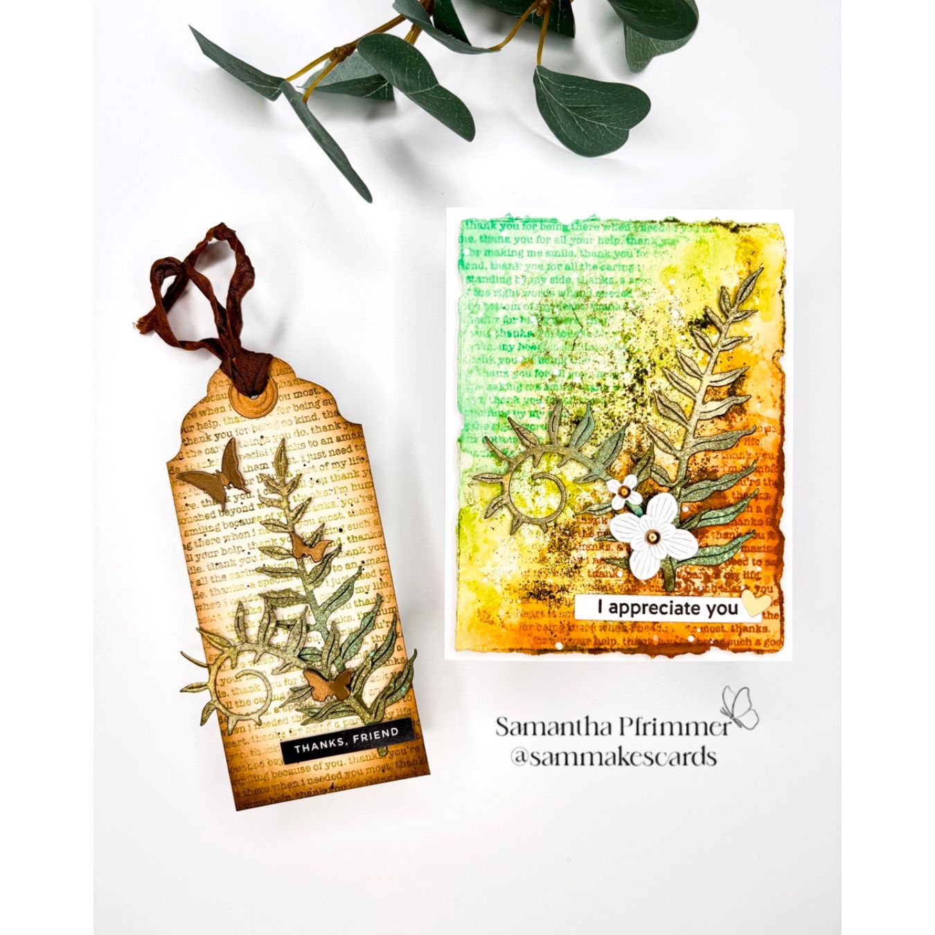 Simon Says Clear Stamp Thank You Text 1209ss Moments in Time Thank You Duo