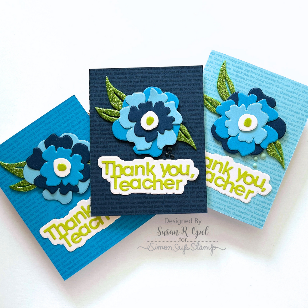 Simon Says Clear Stamp Thank You Text 1209ss Moments in Time Thank You Cards