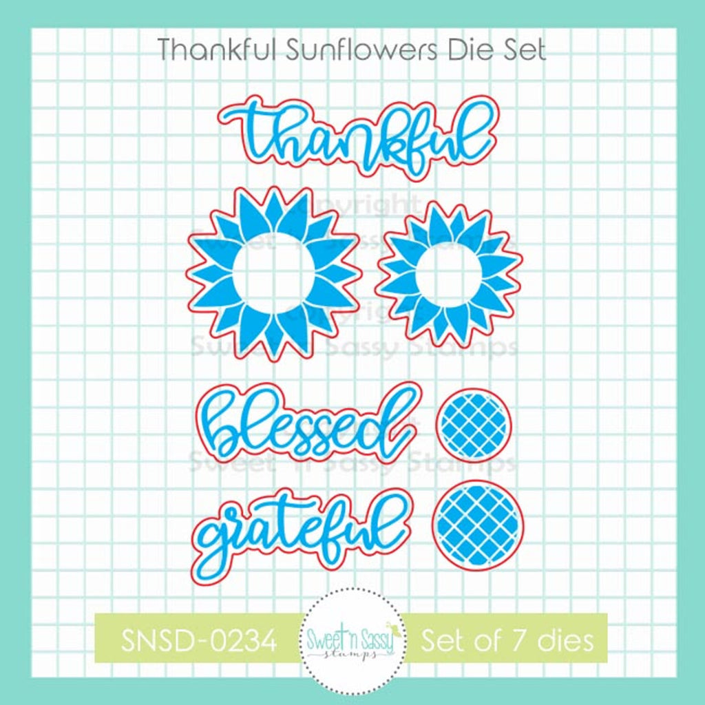 Sweet 'N Sassy Thankful Sunflowers Dies snsd-0234