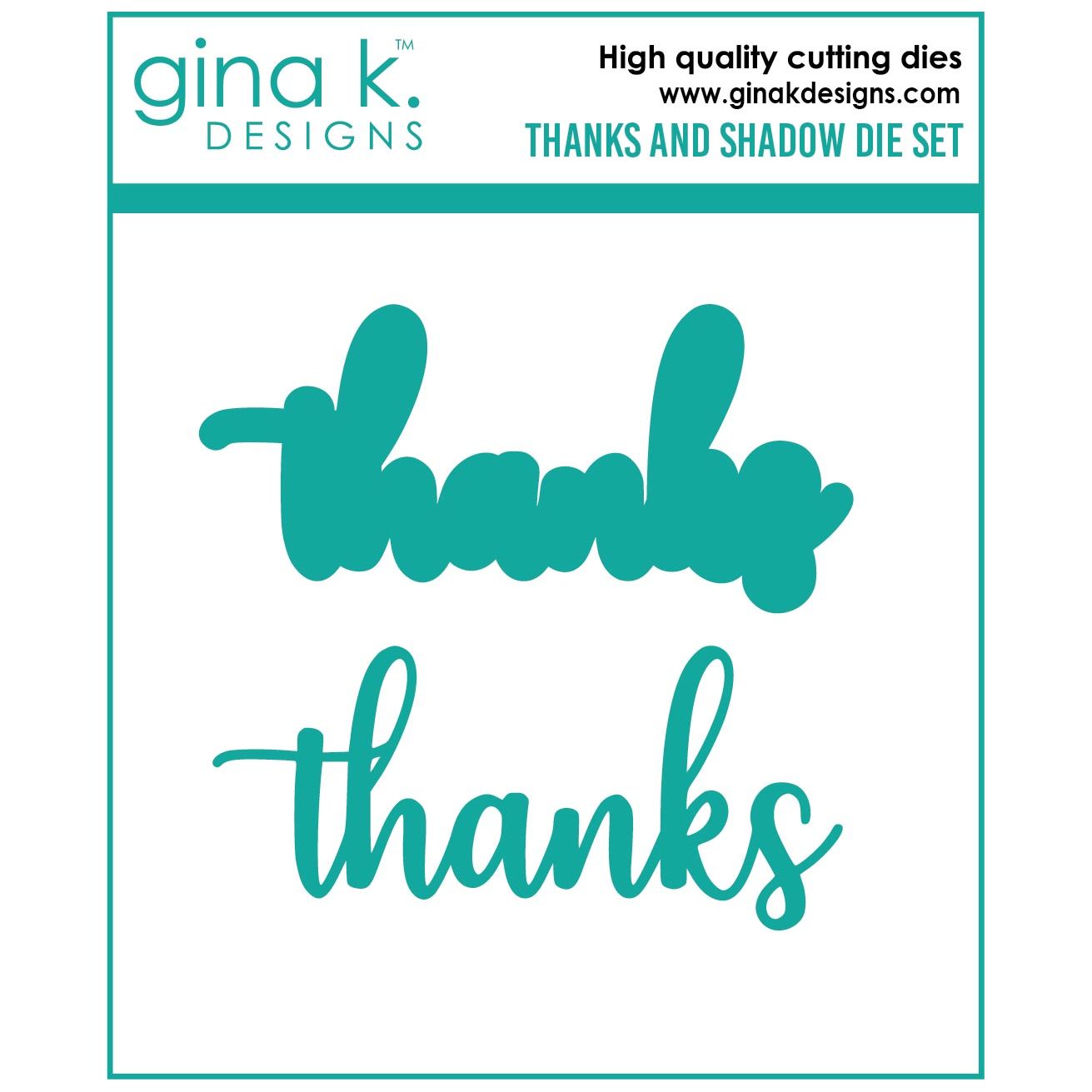 Gina K Designs THANKS AND SHADOW Dies die0260