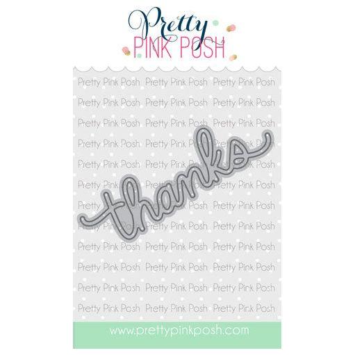Pretty Pink Posh THANKS SCRIPT Die
