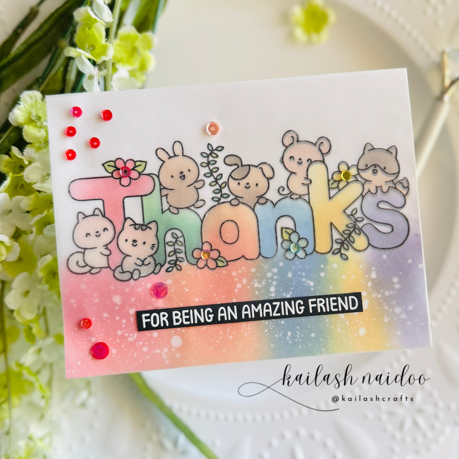 Simon Says Stamps and Dies Thanks Always set976ta Thank You Card