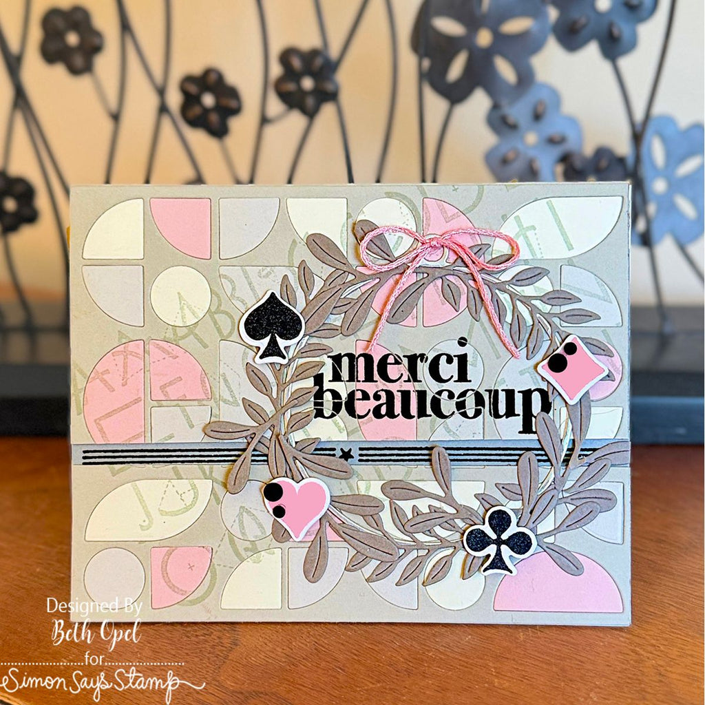 Tim Holtz The Inspector Stamps with Simon Says Stamp Dies Bundle setbz24 setin26 Thank You Card