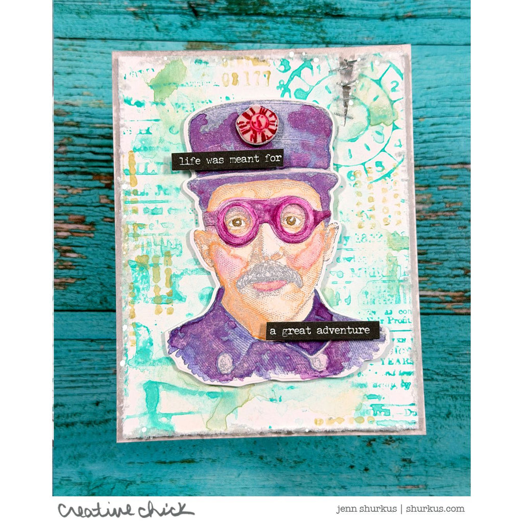 Simon Says Stamp The Inspector Wafer Dies 465sss Steam Punk Card | color-code:ALT03