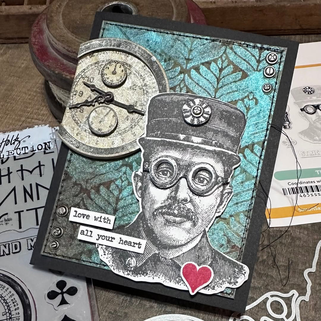 Simon Says Stamp The Inspector Wafer Dies 465sss Love Card