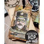 Tim Holtz The Inspector Stamps with Simon Says Stamp Dies Bundle setbz24 setin26 Steam Punk Tag