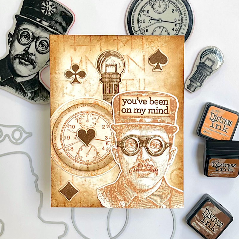 Simon Says Stamp The Inspector Wafer Dies 465sss Thinking of You Card