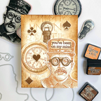 Tim Holtz The Inspector Stamps with Simon Says Stamp Dies Bundle setbz24 setin26 Thinking of You Card