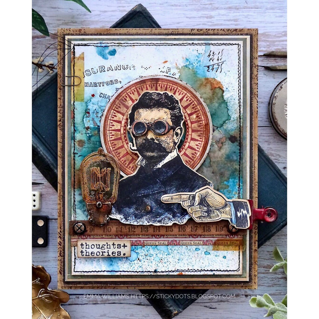 Simon Says Stamp The Professor Suite Wafer Dies 373sss395 Steam Punk Panel