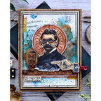 Tim Holtz The Professor and The Professor 2 Stamps with Simon Says Stamp Dies Bundle setps26 Steam Punk Panel
