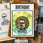 Tim Holtz The Professor and The Professor 2 Stamps with Simon Says Stamp Dies Bundle setps26 Birthday Card | color-code:ALT09