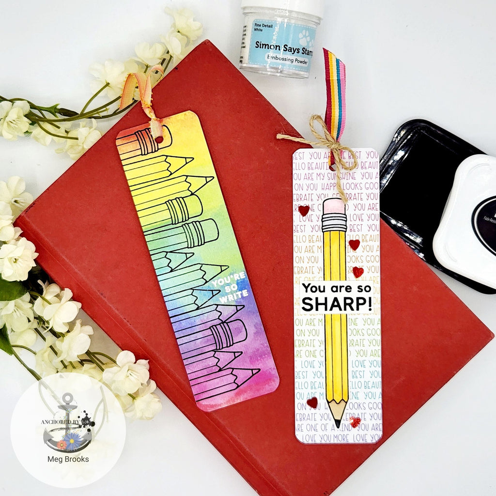 Simon Says Clear Stamps The Write Stuff sss202714c Just A Note Back to School Bookmarks