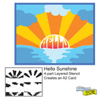 The Crafter's Workshop A2 Layered Hello Sunshine Stencils tcw6070