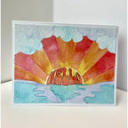 The Crafter's Workshop A2 Layered Hello Sunshine Stencils tcw6070 blue