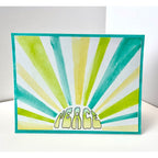 The Crafter's Workshop A2 Layered Peace Sunray Stencils tcw6071 green