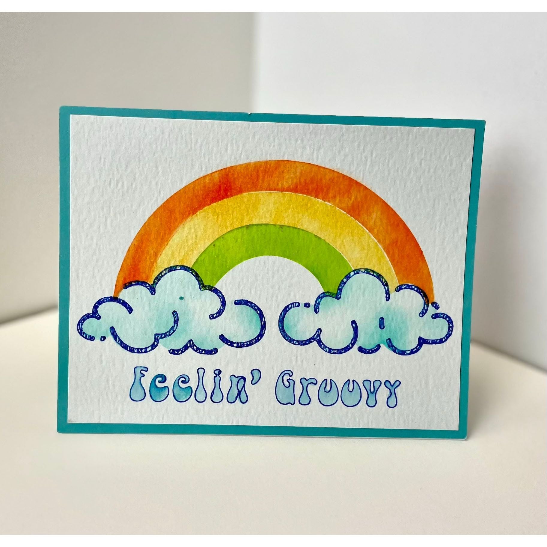 The Crafter's Workshop A2 Layered Rainbow Vibes Stencils tcw6069 feelin groovy