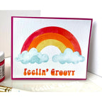 The Crafter's Workshop A2 Layered Rainbow Vibes Stencils tcw6069 groovy