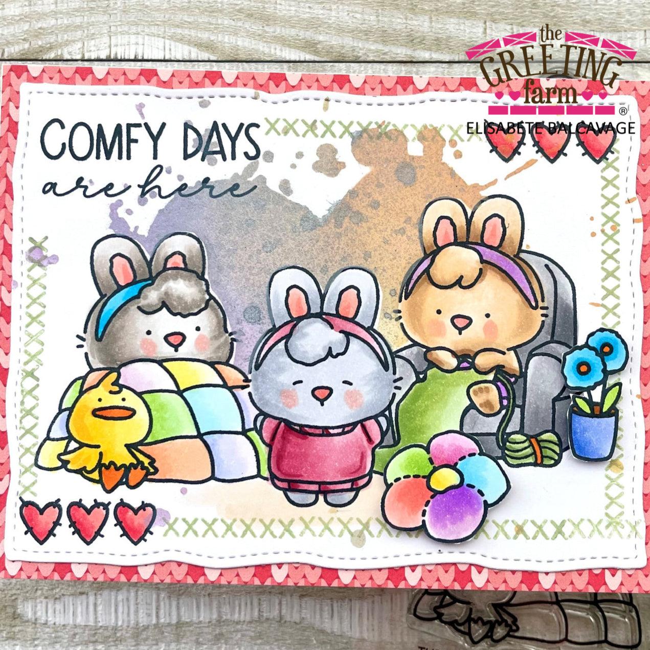 The Greeting Farm Amelia the Bunny Stamps comfy days | color-code:ALT03