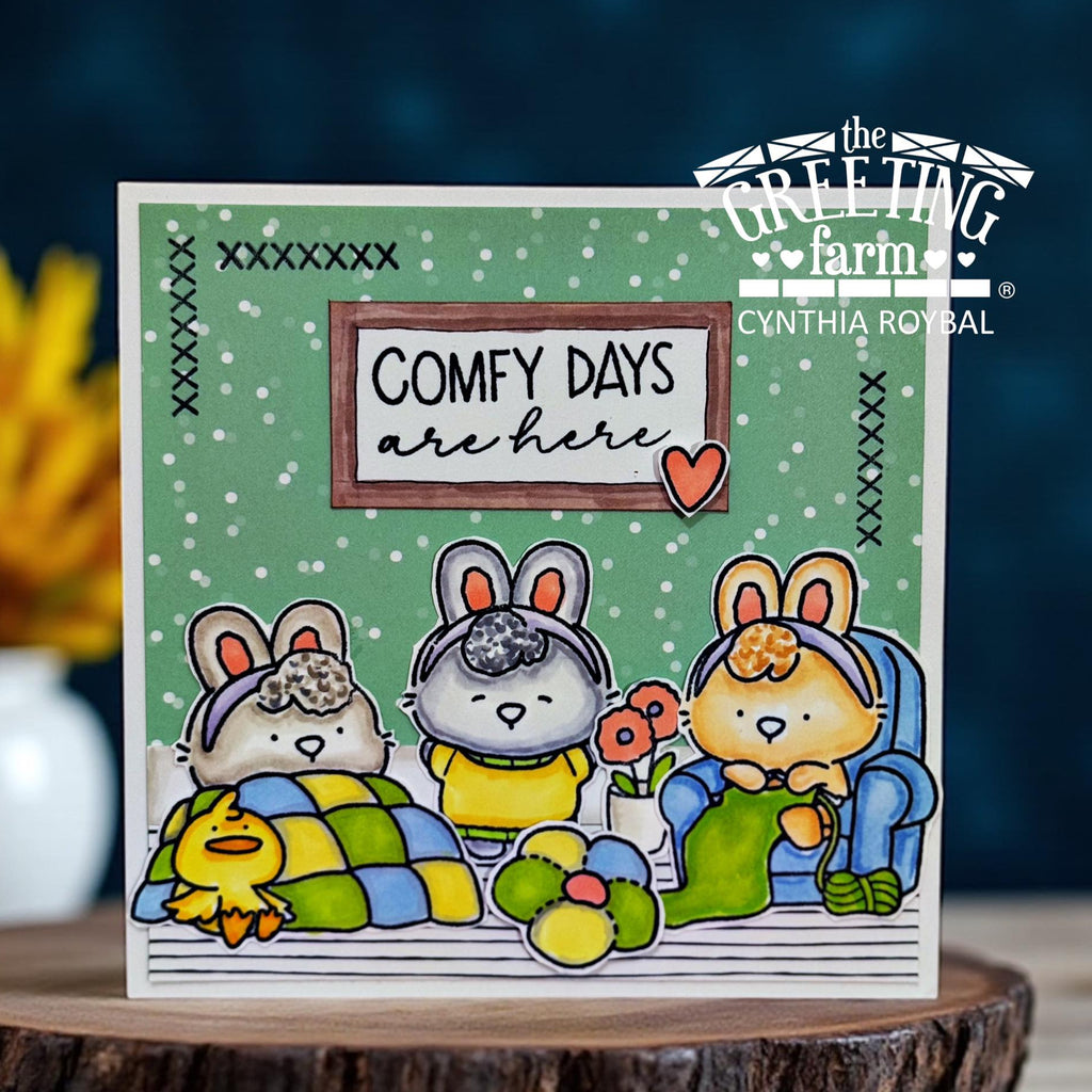 The Greeting Farm Amelia the Bunny Stamps stitched details | color-code:ALT02
