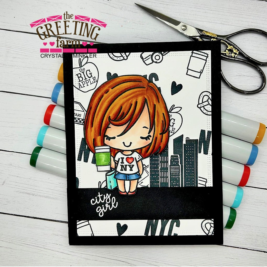 The Greeting Farm Anya In New York Stamps City Girl | color-code:ALT01