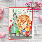 The Greeting Farm Anya In New York Stamps NYC Girl | color-code:ALT04