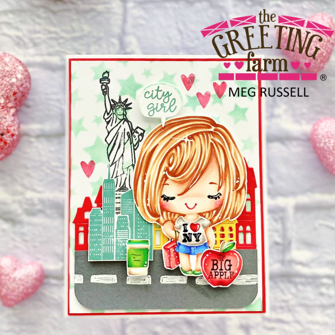 The Greeting Farm Anya In New York Stamps NYC Girl | color-code:ALT04