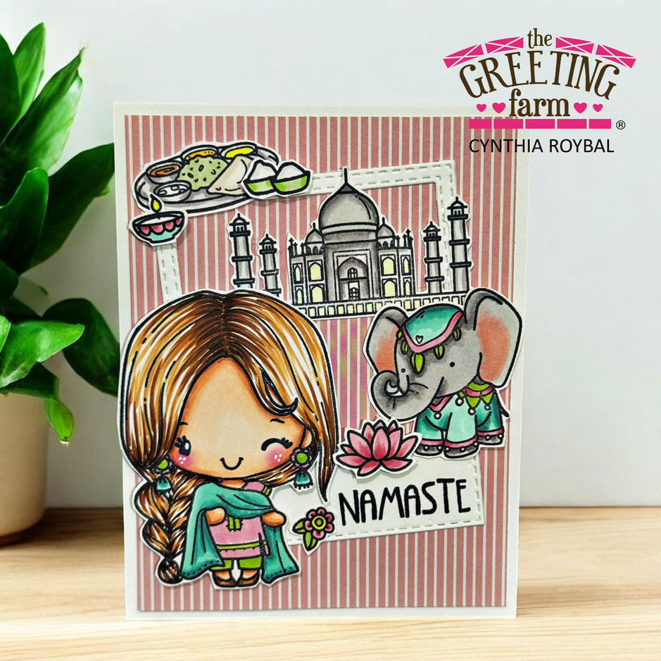 The Greeting Farm Anya in India Stamps Namaste 3 | color-code:ALT03