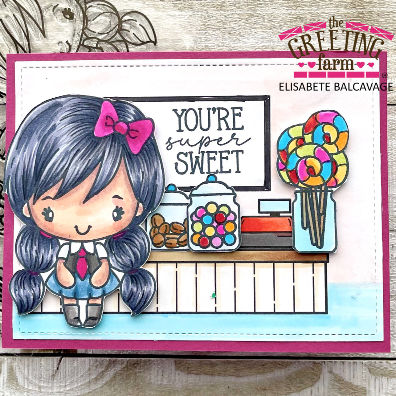 The Greeting Farm Anya's Candy Shop Stamps You're Super Sweet | color-code:ALT03