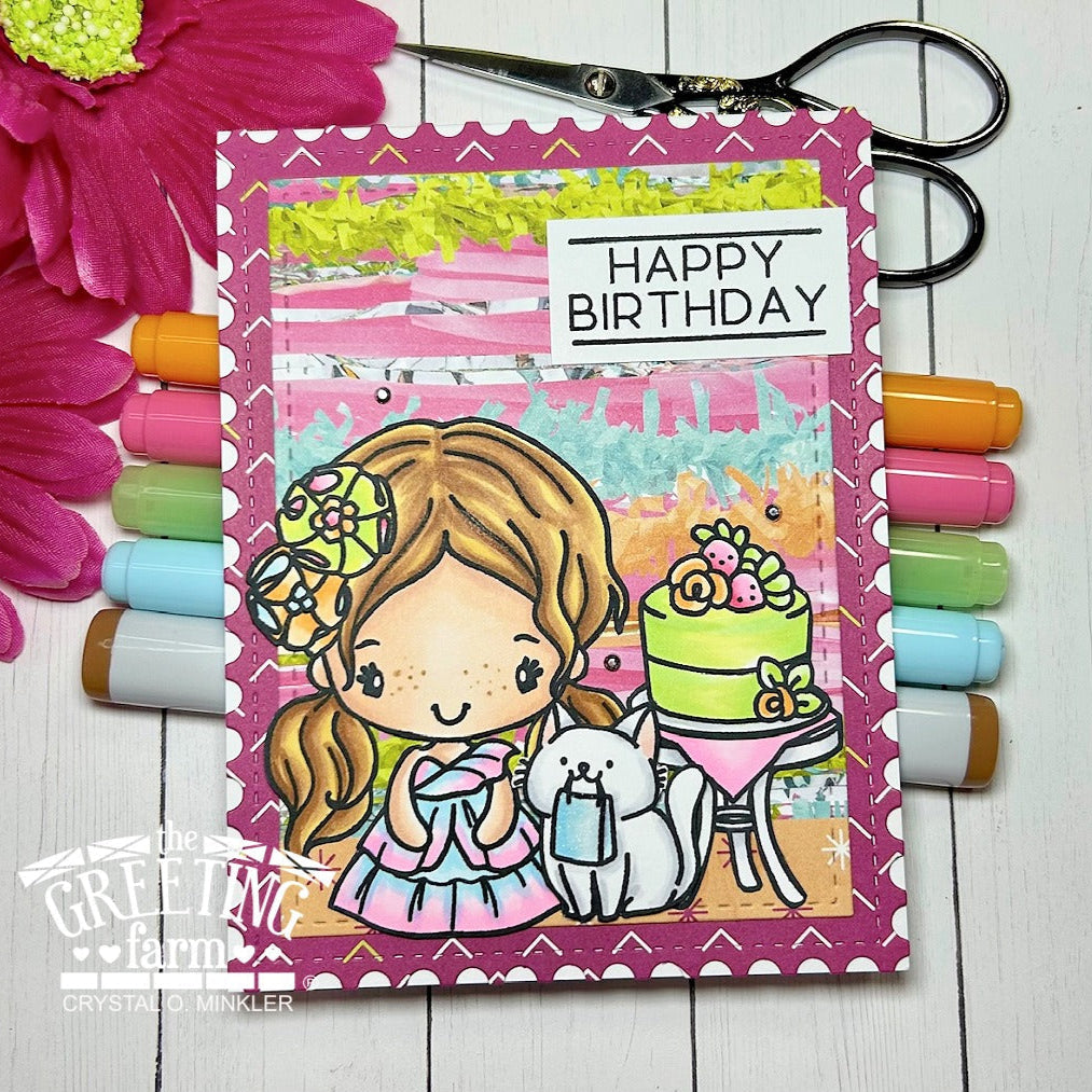 The Greeting Farm Birthday Girl Anya Stamps Auburn | color-code:ALT03