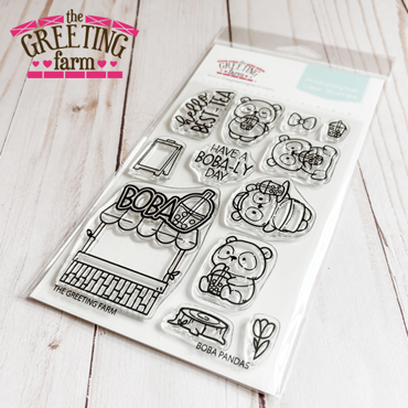 The Greeting Farm Boba Pandas Stamps
