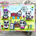 The Greeting Farm Boba Pandas Stamps Boba Scene | color-code:ALT03