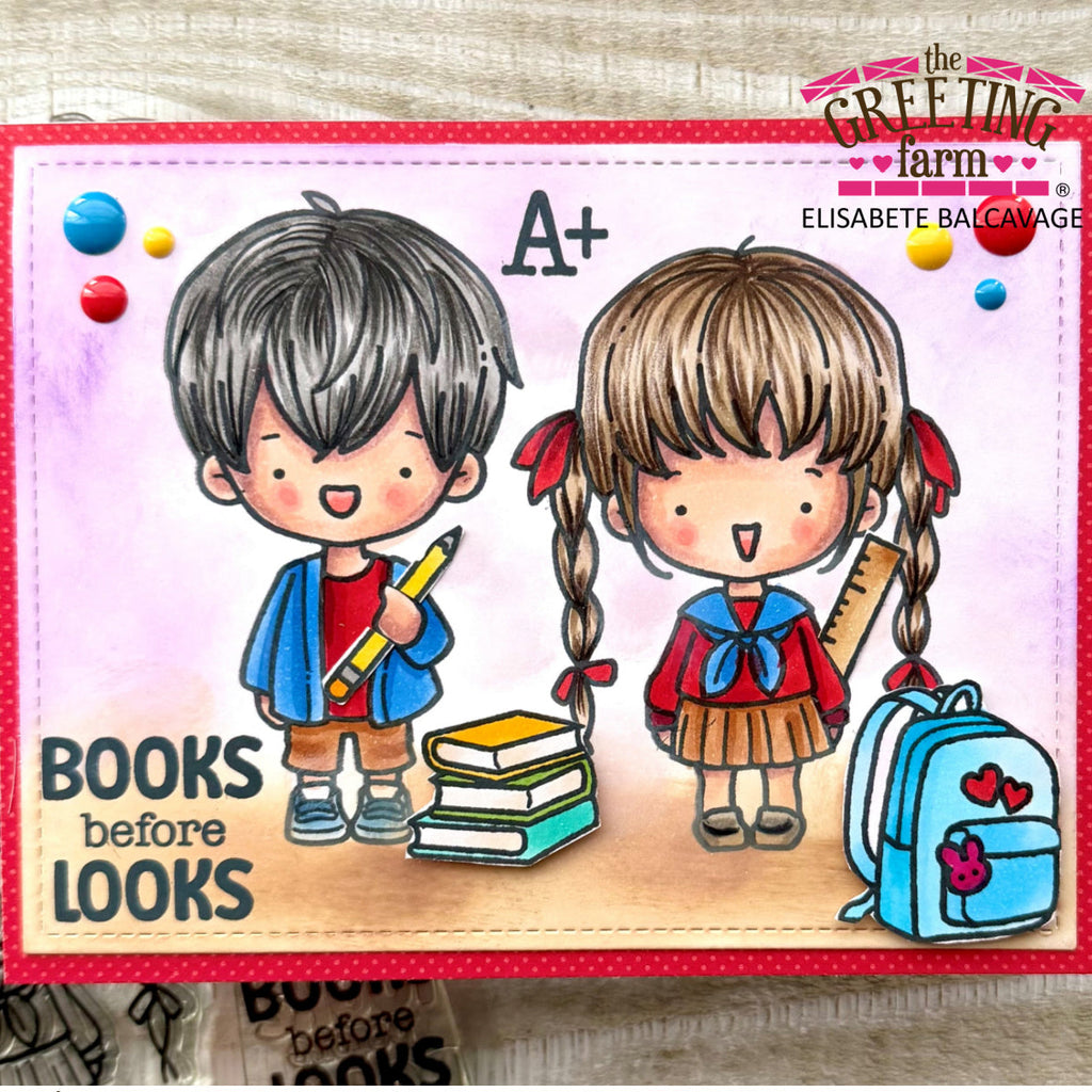 The Greeting Farm Bookish Kids Stamps A+ Grade | color-code:ALT02