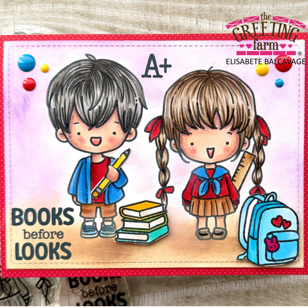 The Greeting Farm Bookish Kids Stamps A+ Grade | color-code:ALT02